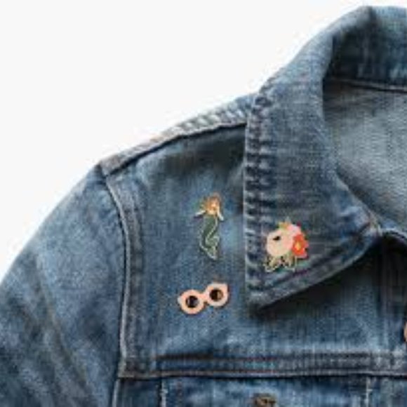 RIFLE PAPER COMPANY Enamel Lapel Pins Lemon Rosa Flower Sunglasses - Picture 2 of 7